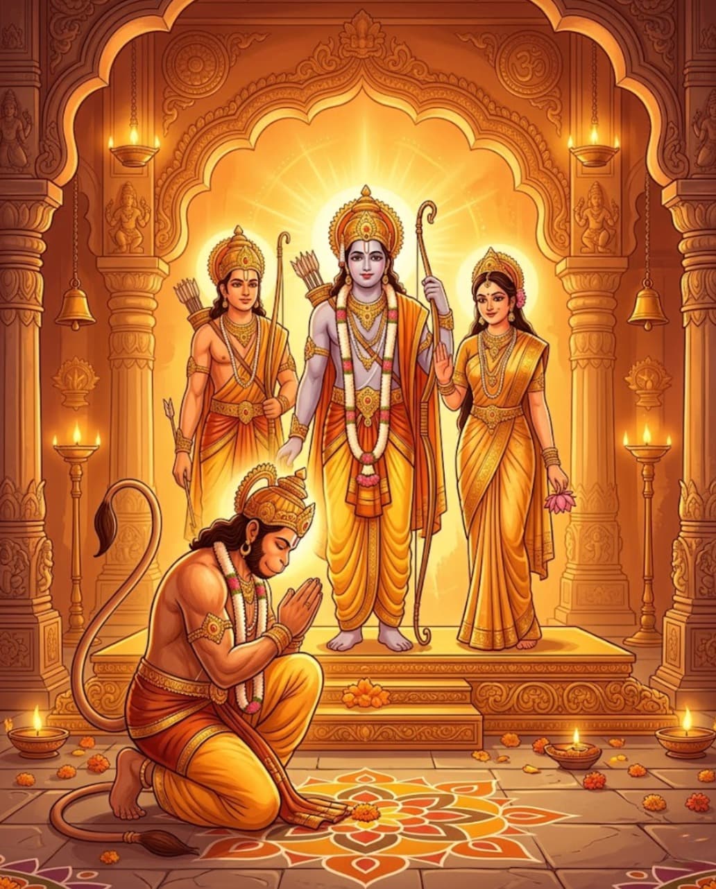 Shri Ram and Shri Hanuman